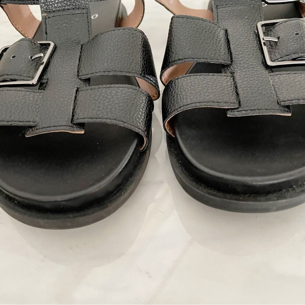 Paolo Leather Sandals Black 5.5 - Picture 7 of 9